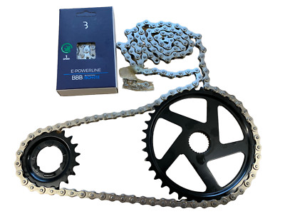 Kalkhoff Raleigh Impulse Kettensatz Kette antirost verstärkt Kettenrad Ritzel 18