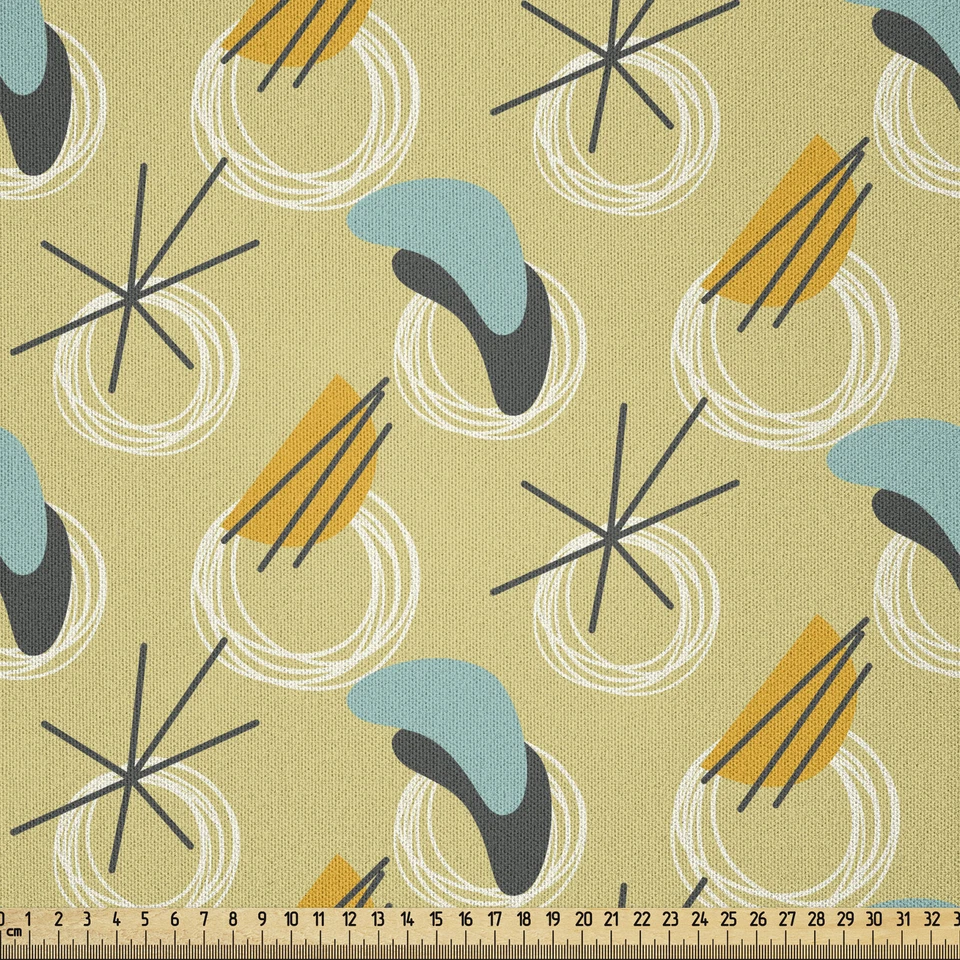 ABAKUHAUS Mitte des Jahrhunderts Microfaser Stoff als Meterware Moderne Abstrakte Kunst