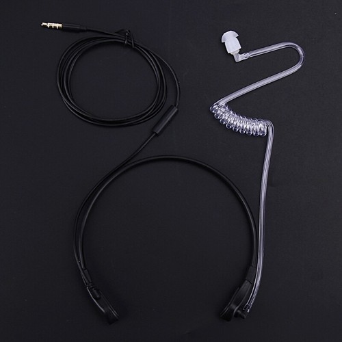 3.5mm Throat MIC Headset Covert Acoustic Tube FBI Earphone for phone Android - Zdjęcie 2 z 9