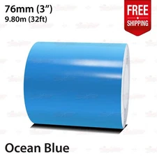 OCEAN BLUE 3" 76mm Roll PIN STRIPE Car Striping Line TAPE Decal Vinyl Sticker