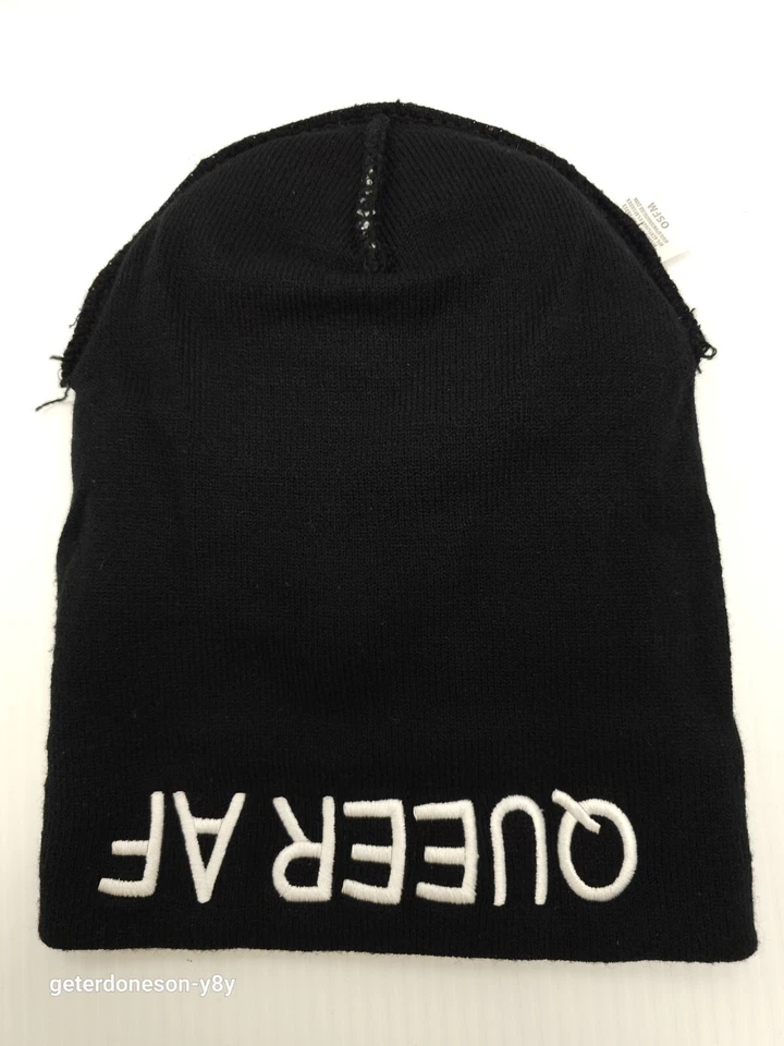 🌈Gorro Plegado Toque Negro Con Unicornios Y Arco Iris OSFM 🌈 Foto 4 de 4