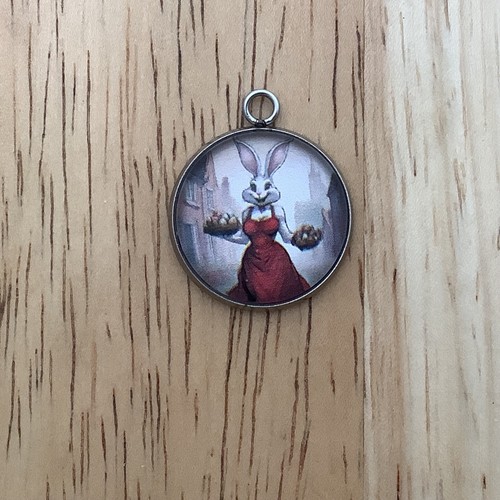 Dijes elegantes de conejos de Pascua, dijes para hacer joyas - Imagen 10 de 20