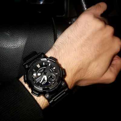Reloj Casio de Cuarzo Deportivo para Hombre con Correa de Resina, Negro, 28.6 (Modelo: AEQ110W-1AV) - CASIO RELOJES HOMBRES
