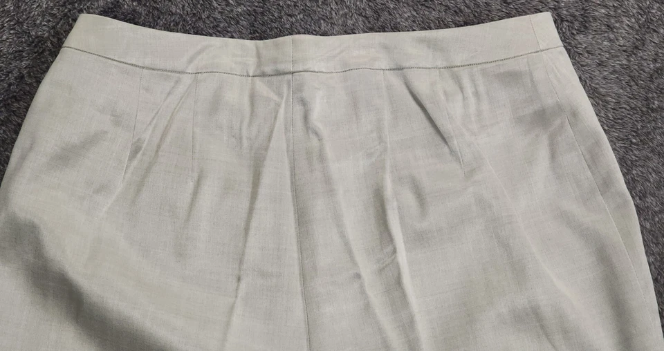 Pantalón de vestir Linda Ballard Ellen Tracy crema para mujer talla 12P 27" entrepierna Foto 3 de 4