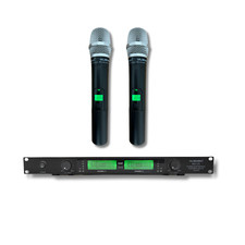 Musysic 2 Channel Dual Uhf Handheld Wireless Microphone System Dj Pa Karaoke