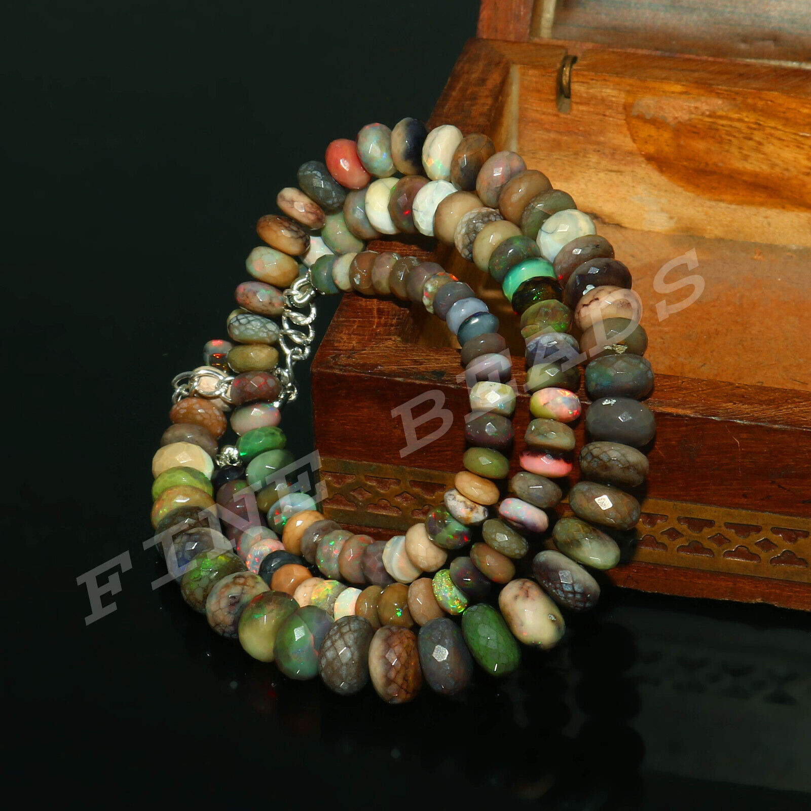 Image of Etiope Opale Beads-Natural-Handcraft-Faceted Beads-Necklace-Jewelry Np-1598