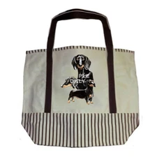Pet Gifts USA Tote Canvas Bag Dachshund Sausage Dog Handbag NEW