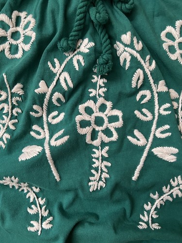 INC International Concepts Women’s Green White Boho S/S Shirt Petite Large - Picture 10 of 13