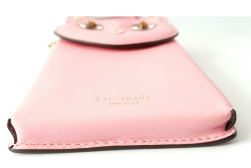 Bolso bandolera pequeño rosa con temática de gato Kate Spade - Imagen 5 de 12