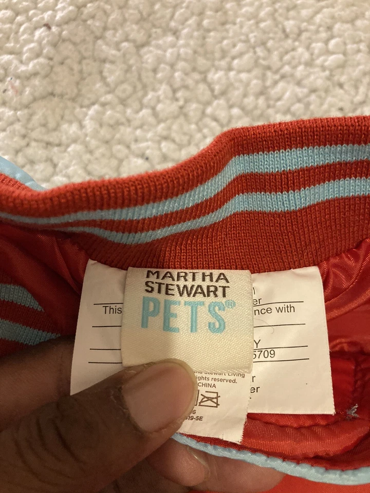 Куртка пуховая Martha Stewart Pets большая собака красно-синяя - Изображение 3 из 4