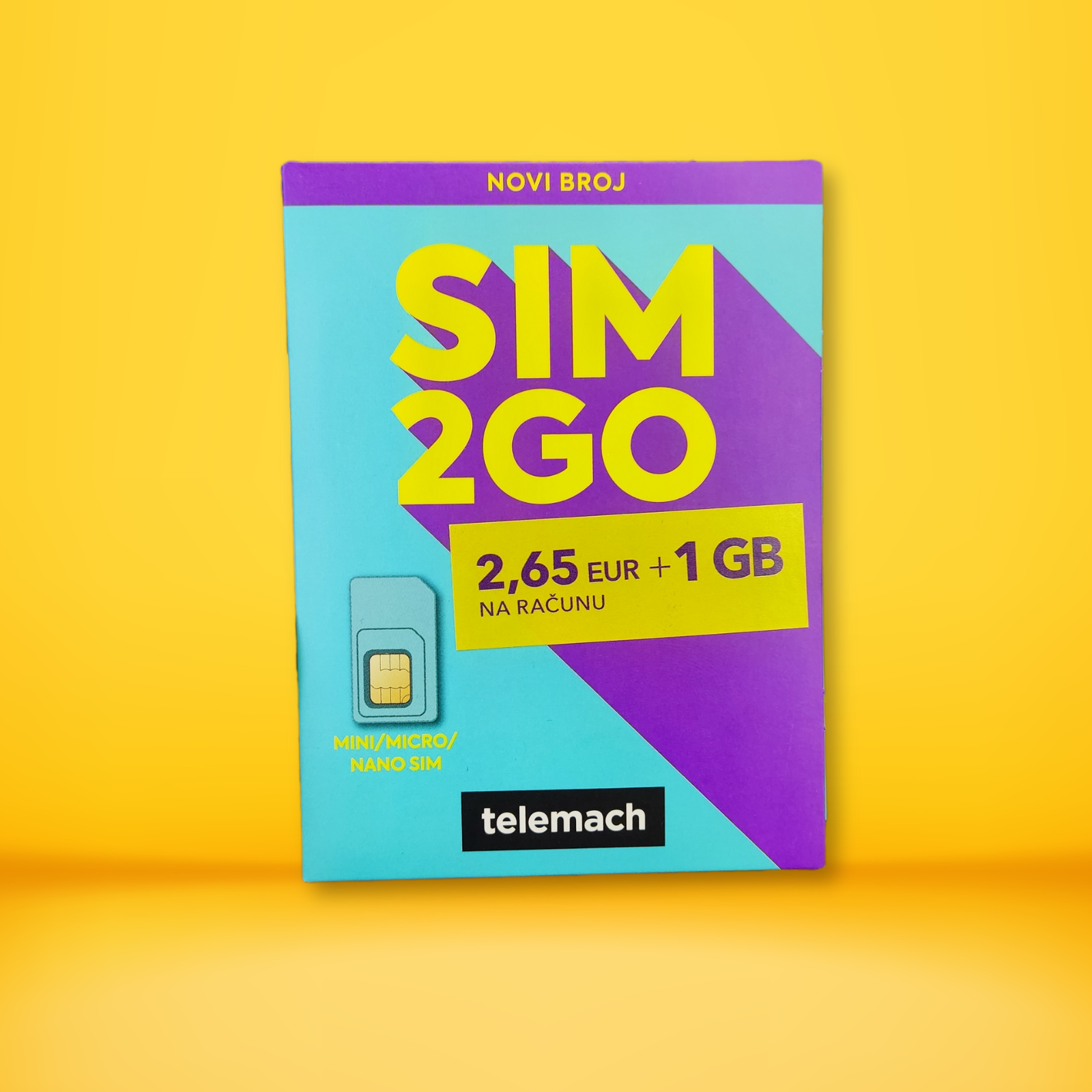 NEW! TELEMACH (TELE2) Sim Card CROATIA Prepaid Number, Brand NEW