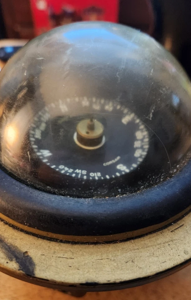 Brújula Danforth barco/barco ser. # 92072 (necesita lente domo de repuesto) Foto 3 de 4