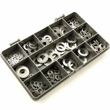 200 ASSORTED PIECE A4 STAINLESS STEEL FORM A FLAT WASHERS M3 M4 M5 M6 M8 M10 KIT