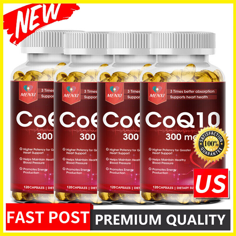 Coenzyme Q-10 300mg Antioxidant, Heart Health Support, Increase Energy & Stamina