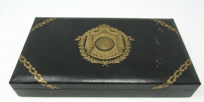 Étui à Bijoux Vintage Pour Homme Swank 'Napoléon Empereur' - Boîte Or Et Noir - Collection Ancienne