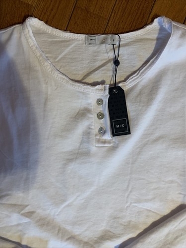 Nwt Michelle by Comune Womens White Top T-Shirt Long Sleeves 100% Cotton Holly S - Picture 4 of 5