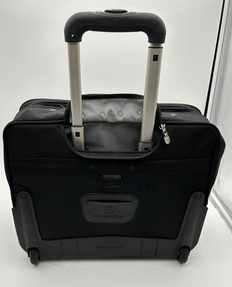 Swiss Gear Rolling Carry-On Bag Wheeled Laptop Briefcase Luggage Black EUC - Image 2 of 4