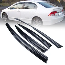 Window Visors Vent Rain Guard Deflector Fit For Honda Civic 4DR Sedan 2006-2011