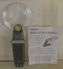 Carson Freehand FH-25 Magnifier Lighted, Loope & Built in Stand -Vintage -TESTED