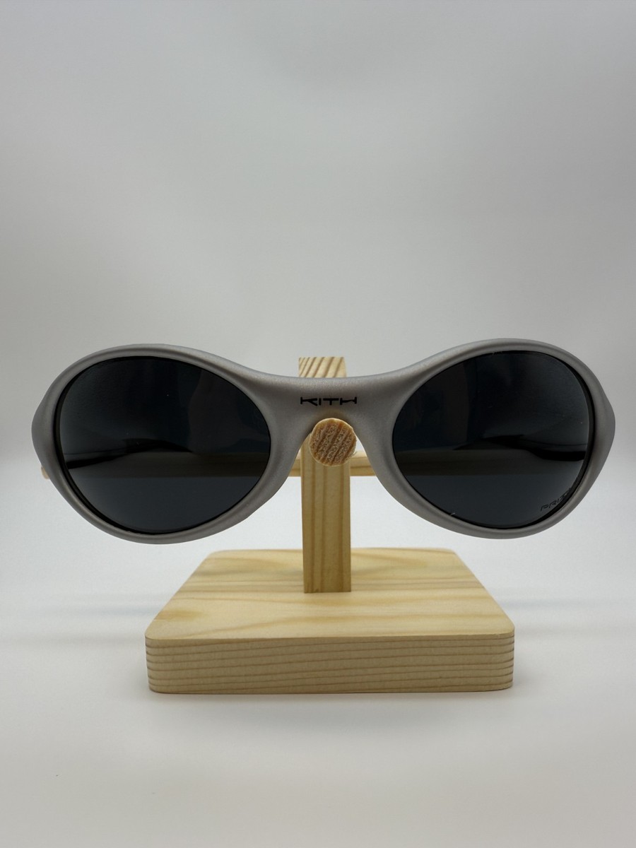 Oakley X KIth Eye Jacket Polarized Sunglasses Sliver Frame Black