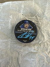 Auston Matthews Maple Leafs Signed 2022 Hart Trophy Winner Hockey Puck - LE 134