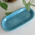 Vintage Fiestaware Utility Relish Bread Tray Turquoise Glaze