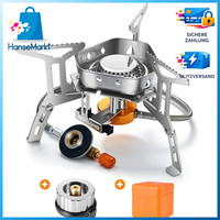 Campingkocher 3500W Gaskocher Winddicht Faltbar Mit PiezozüNdung Outdoor Camping