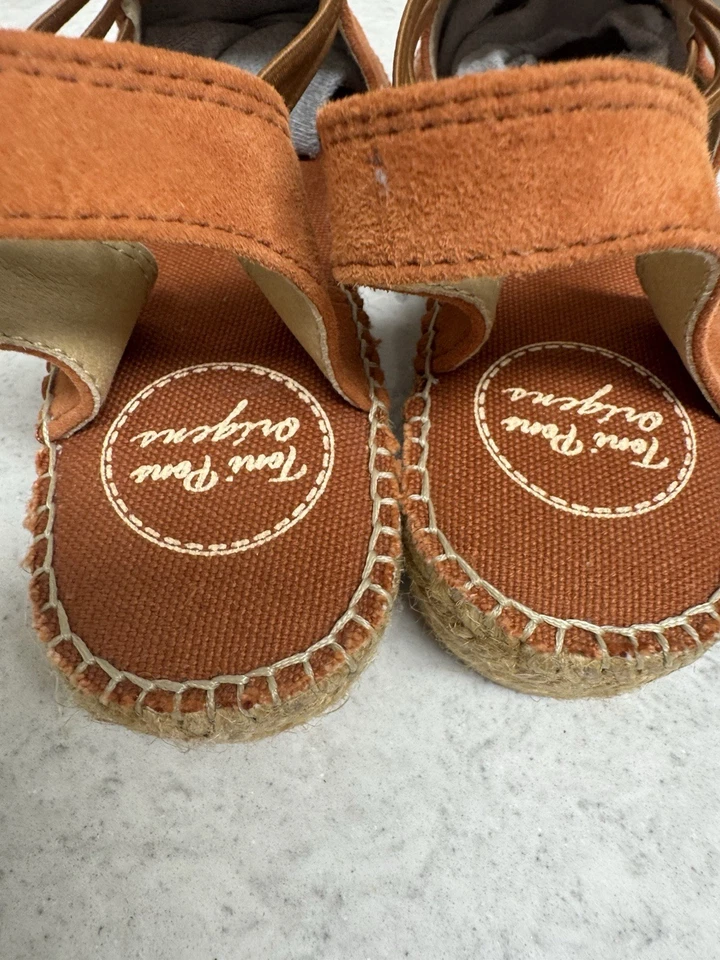 Alpargatas Toni Pons Nuria 38 Marrón Gamuza Suave Cordón Cuña, Verano Costero Foto 4 de 4