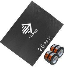 TI-PRO 20 Pack Correx Floor Protection Sheets 2.4m x 1.2m + 4 Black Duct Tape