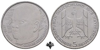 DEUTSCHLAND 5 deutsche mark 1978 SILVER Silbermünze Germany