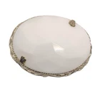 Vintage Couture Large White Milk Glass Brooch MCM Statement Pin Victorian Style