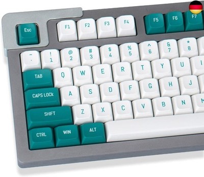 mintcaps Dark Green White Keycaps Set 150 Keys MSA Profile Double Shot ISO/ANSI