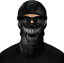 3D Balaclava Full Face Mask,Skull Face Shield Motorcycle Head Cover Headwear Mas