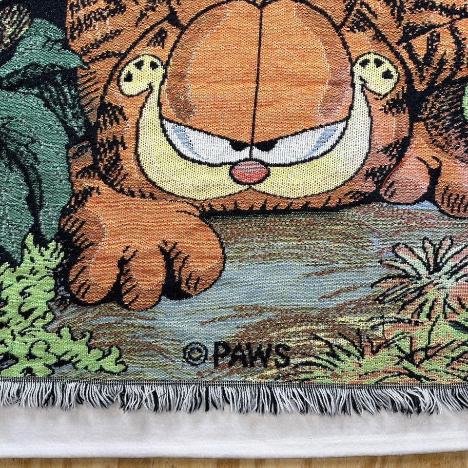 VTG The Northwest Co Paws Garfield Cat Throw 100 % High Bulk Acrylic RARE 55x42 - Image 2 of 4