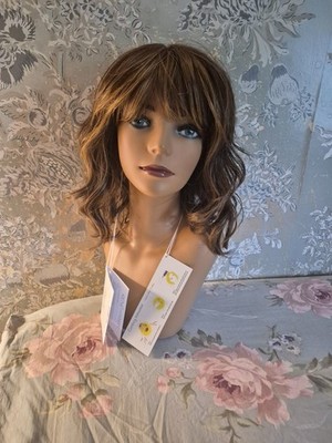 Rene of Paris Breezy Wavez 1501 Marble Brown Wavy Layered Wig AverageStretchyCap