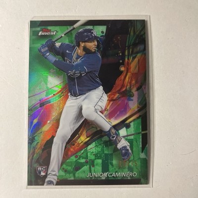 JUNIOR CAMINERO - 2024 Topps Finest - Green Common - Rays - 19/75!