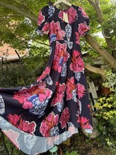 Ted Baker Blue & Pink Tropical Floral Print Occasion Dress BNWT £195 XS 1 6/8