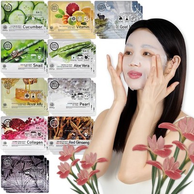Dewy Essence Face Mask Sheets Korea Premium All-in-one (10types×3ea) 30pcs