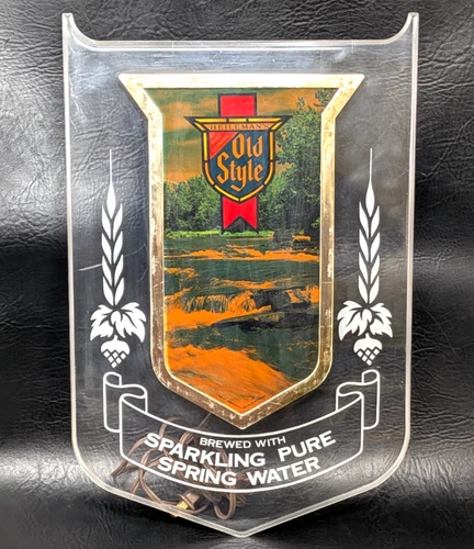 Vintage 1981 Heileman's Old Style Beer Sparkling Pure Spring Water Lighted Sign