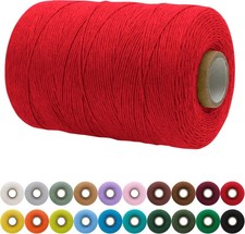 Single Strand Macrame Cord 1mm x 426 Yards 1279 Feet Soft Cotton Rope Macrame...