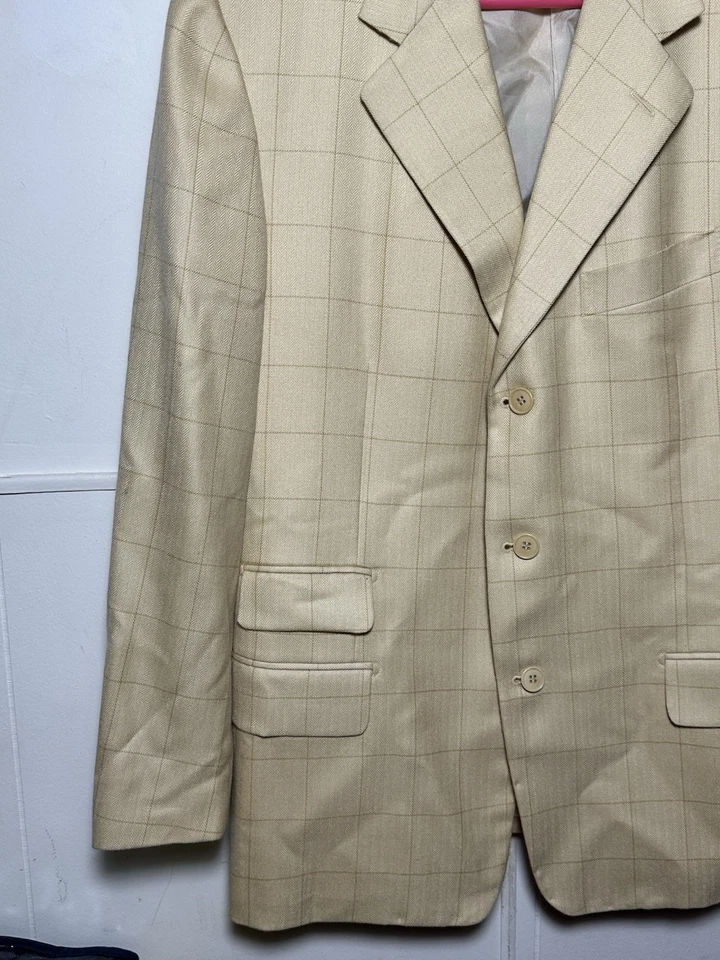 Chaqueta Blazer Vintage PAL ZILERI X Ing Loro Piana 3 Botones Cuadros Glen EU50 US40 Foto 2 de 4