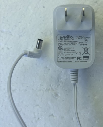 Genuine Evenflo GQ05-045075-AU Power Supply for 3045 Electric Single Breast Pump