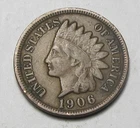 1906 INDIAN HEAD CENT,MOST OF LIBERTY, VERY NICE COIN!!!!(A3)