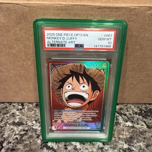 2025 One Piece OP13 EN Alternate Art #001 Monkey D Luffy PSA 10 GEM MINT