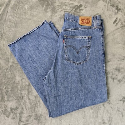 Levi's High Waisted Straight Jeans Damen W32 L27 hellblau 100% Baumwolle