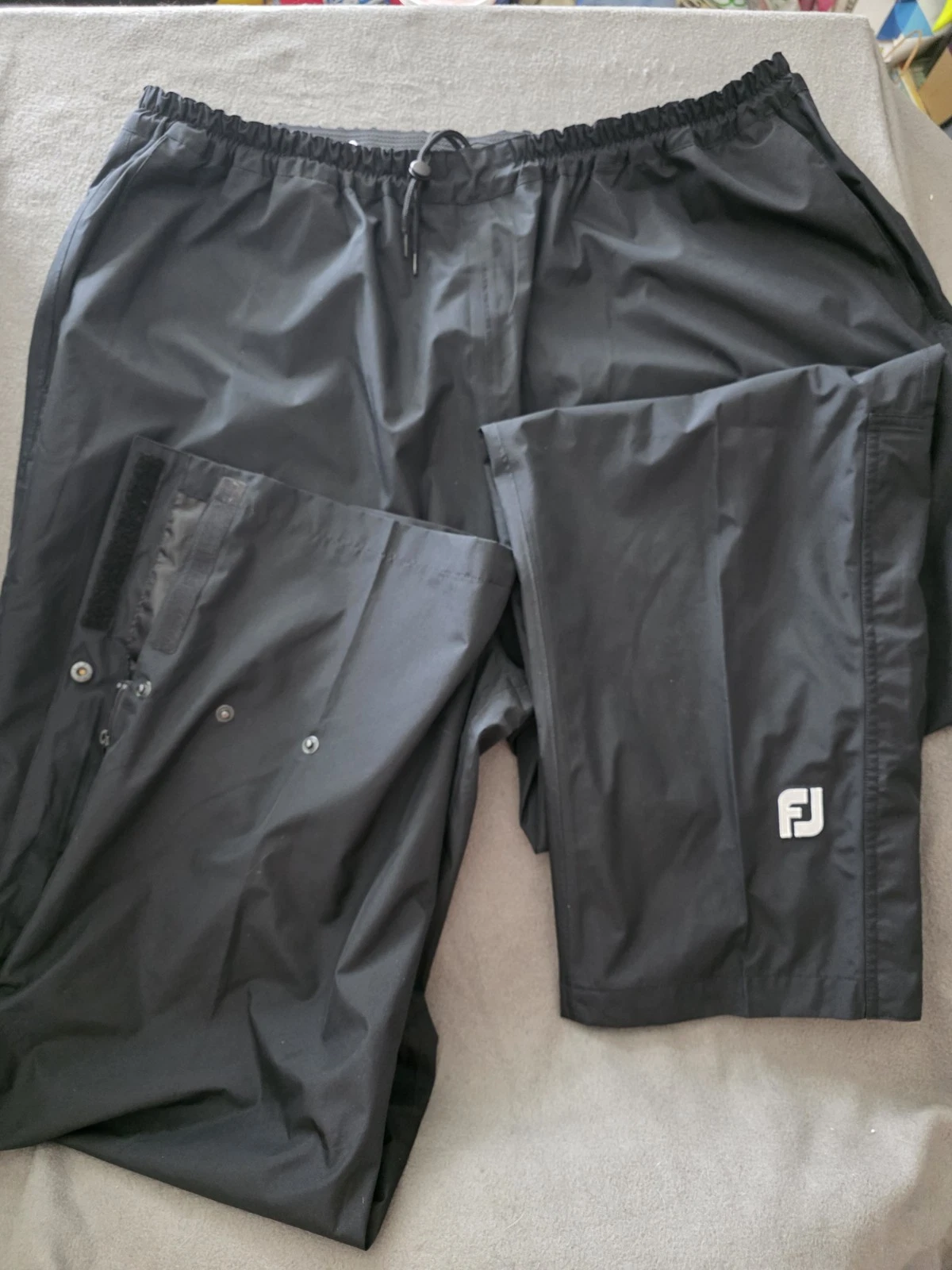 FootJoy FJ DryJoys HydroLite Golf Rain Pants Black XXL Waterproof Grip Waist