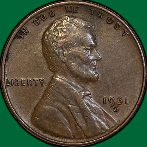 1931-D Lincoln Wheat Cent Almost Uncirculated AU Coin #35929