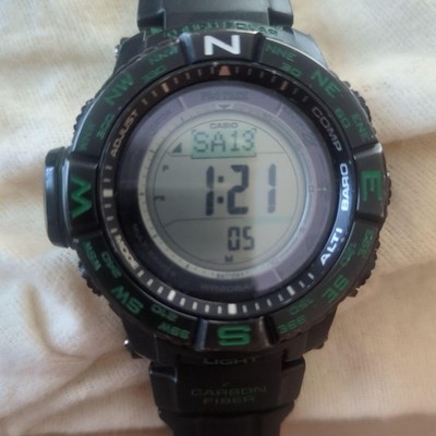 CASIO PRO TREK PRW-S3500 Triple Sensor Solar Funkuhr aus Japan