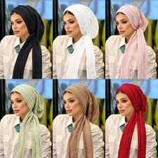 Muslim Hijab Turban Long Tail Cap Women Muslim Headscarf Bandanas Bonnet Beanie