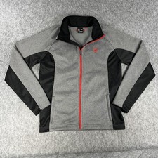 Spyder Jacket Mens Large Gray Black Core Swea...